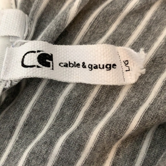 Cable & Gauge grey and white tank top dress Lg - Picture 5 of 6